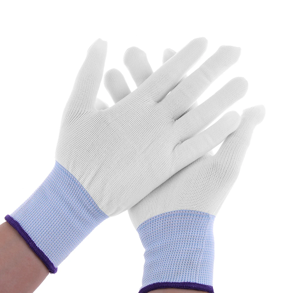 1 Pair Useful Hot Practical White Nylon Wrapping Gloves Application Tools For Car Wrap Vinyl Sticker Garden Gloves Mittens Glove