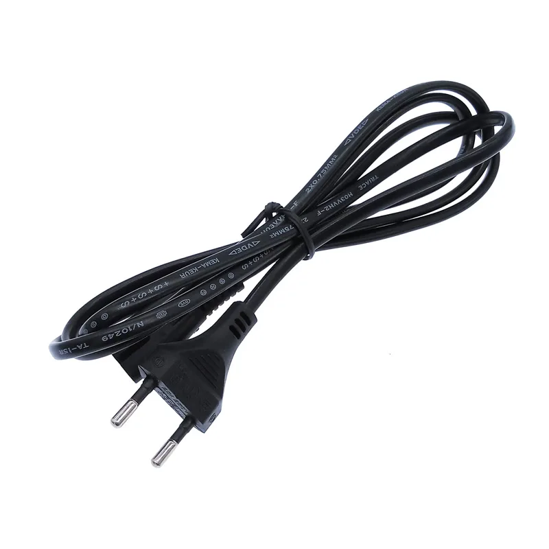 AC US EU Power Cable 2pin plug 1.5m 2*0.75 2-prong copper cord cable lead Wire image 4