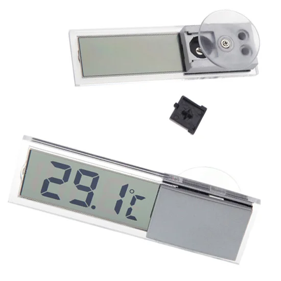 Mini Portable LCD Digital Temperature Meter Display Car Meter Gauge Temp Tester Suction Auto Home Household Mirror Thermometer