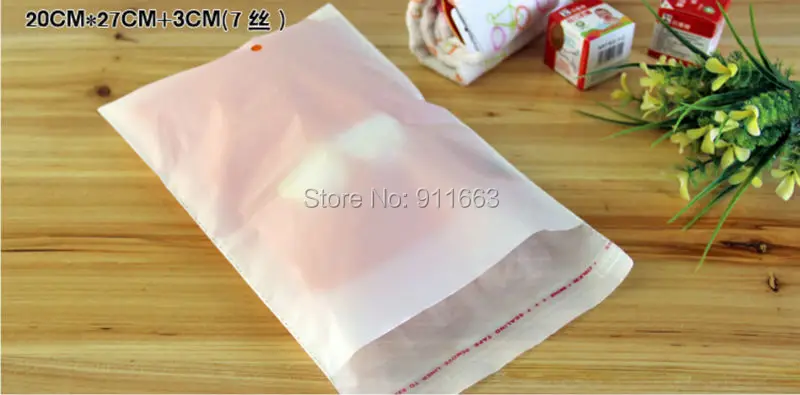 27cm*20cm*0.07mm+3cm self sealing dull polish Poly Bag,milk white clothing packing bag,garment Packing Self Adhesive Seal Bags,