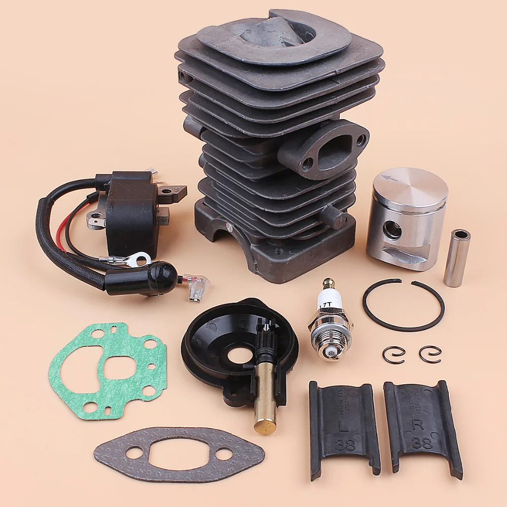 39 مللي متر اسطوانة مكبس ملف الإشعال مجموعة مضخة الزيت, لـ HUSQVARNA 236 240 235 بالمنشار المحرك إعادة بناء قطع الغيار #545 05 04 17