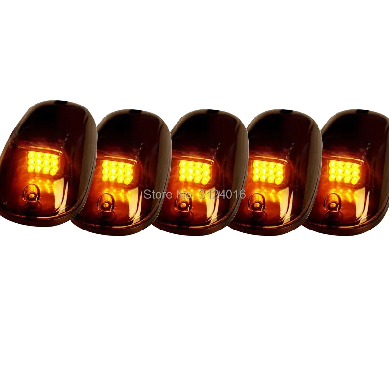 dahosun 5PC LED Top light for Car SUV Jeep Off Road Truck  ATV Vehicle Ceiling Lamp White and yellow beam