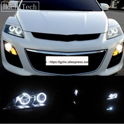 HochiTech For Mazda CX-7 2006-2012 Ultra Bright Day Light DRL CCFL Angel Eyes Demon Eyes Kit Warm White  Ring Car-styling