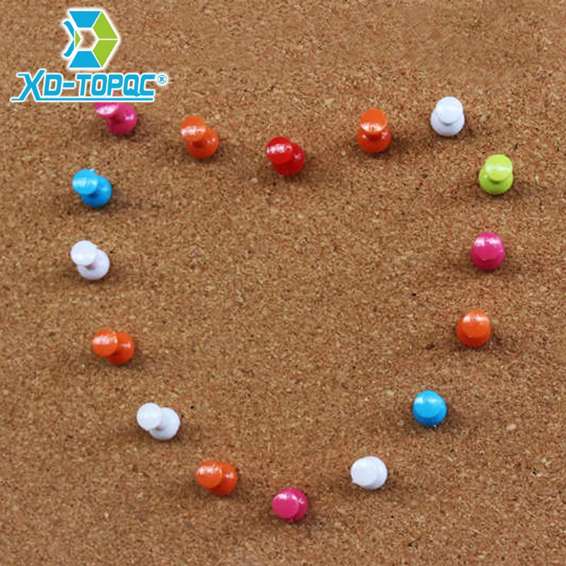 50pcs/lot New Mixing Colors Office Push Pins Colored Map Plastic Pins Stationery Accessories Office&School Supplies