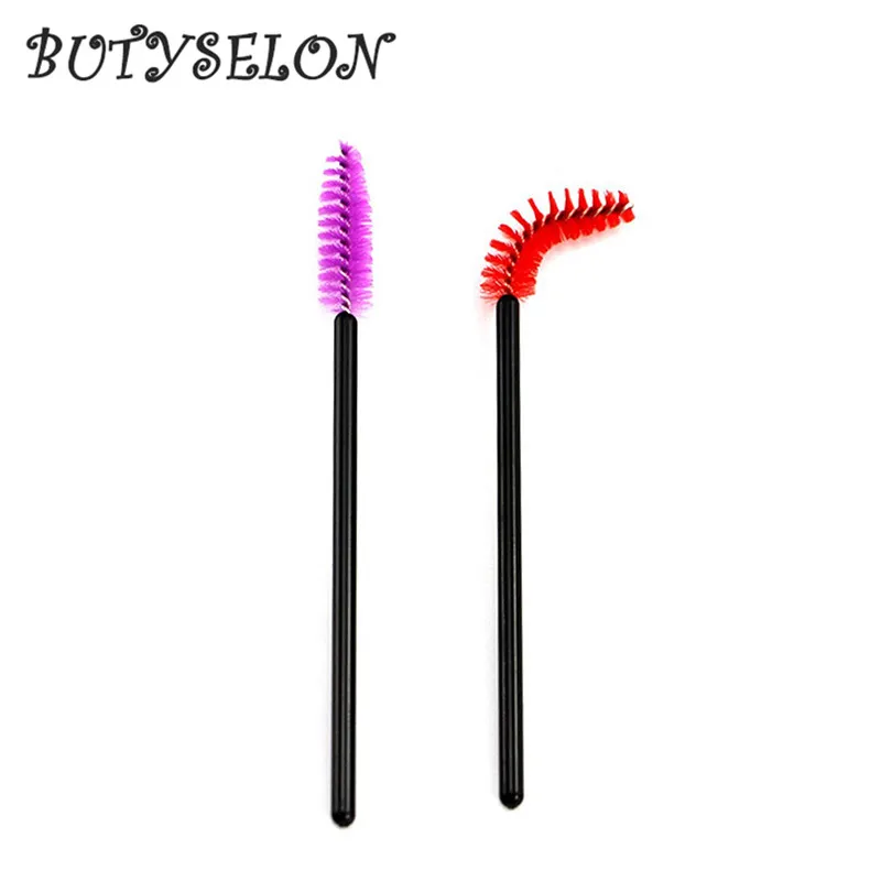 200pcs Disposable Eyelash Makeup Brush Mascara Wands Applicator Eyebrow Comb Microbrush Lash Extension Supplies Beauty Tools