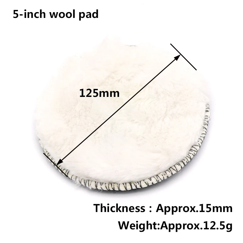 1pcs Hot Sale 4' 5' 6' 7' Round Fine Polishing Pad Wheel Self-adhesive Car Paint Care Waxing Sponge Wool Polisher Bonnet Tools