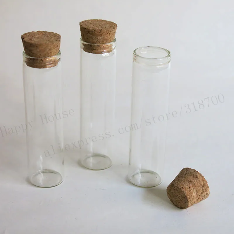 100 x 12ml Clear Empty Glass Tube with Wooden Cork  12cc Sample Glass Vials Glass Jar Used in Gifts Food Bead Storage Conatiner