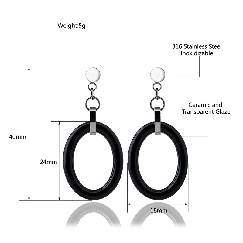 Stud Earrings Geometric For Women Fashion Jewelry Party Healthy Ceramic Woman Earrings Bijoux Fashion Jewelry Wedding Gift