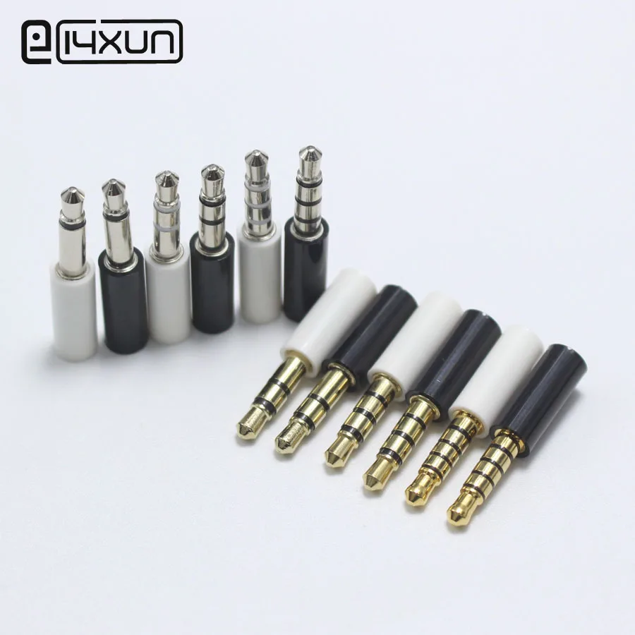 2pcs 3.5mm Mono Stereo Headset Plug 2 3 4 5 pole 3.5 mm Audio Plug Jack Adapter Connector for Mobile phone MP3 MP4 MP5 Ipad ect