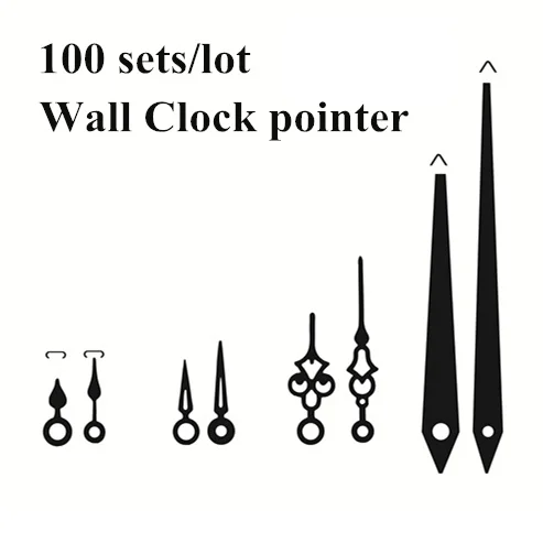 100 sets Quartz Wall Clocks hand Parts Modern Hanging Wall Clock needle Repair Parts Clock needle Replacement Essential Tools