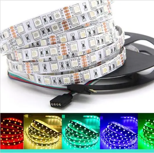 

5m 5050 RGB led strip fita de led tape 300 LEDs diode feed tiras lampada non waterproof 12V+44 key rgb controller Free Shipping