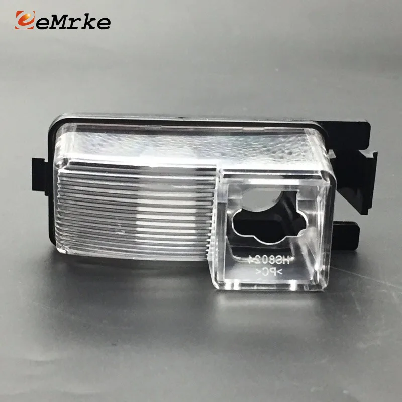 

EEMRKE for Nissan Versa Tiida Livina Latio Pulsar Hatchback DIY Car Rear Camera Bracket License Plate Lights Housing