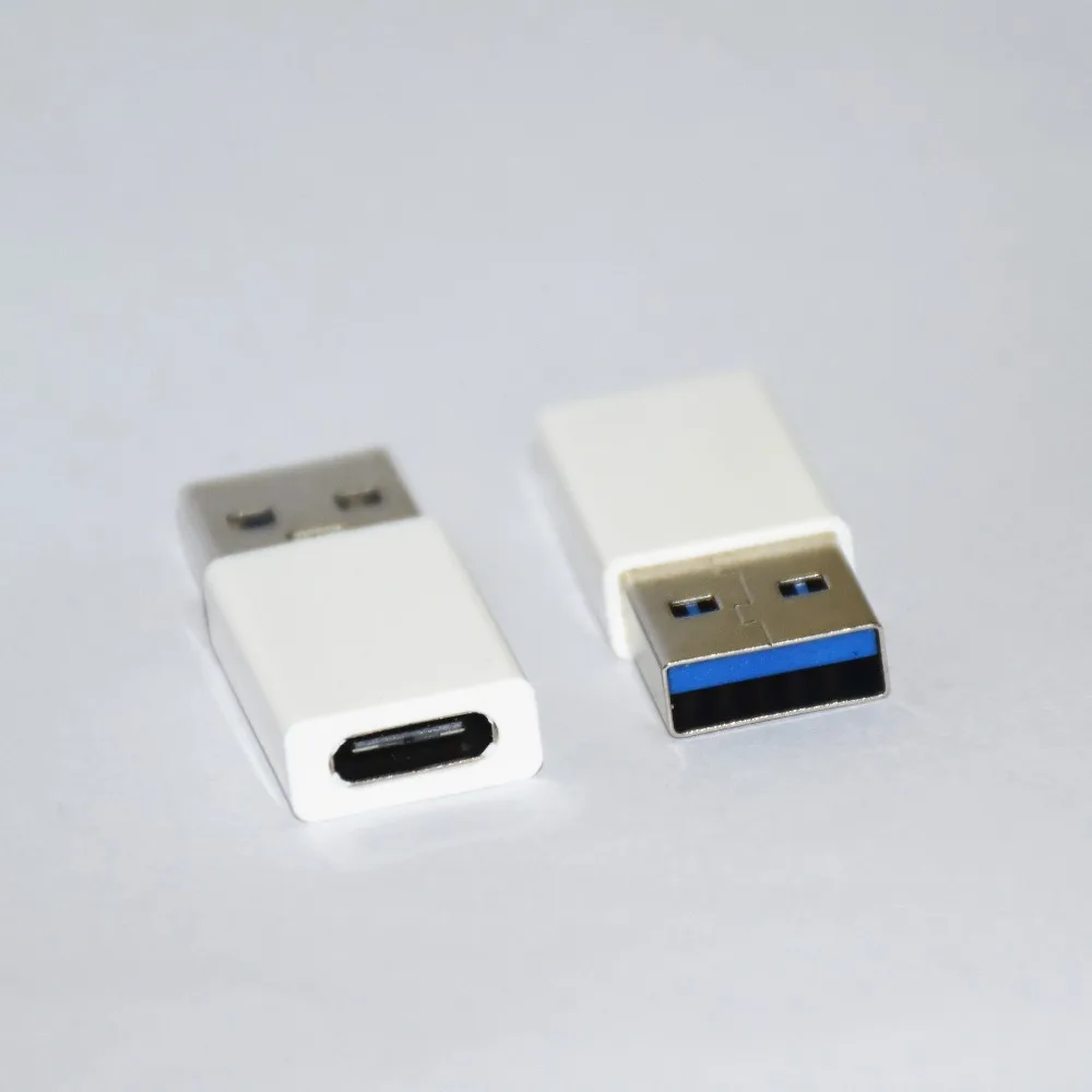 High Speed USB 3.1 Type C Female to USB 3.0 Male Port Adapter USB-C to USB3.0 Type-A Connector Converter / White Color