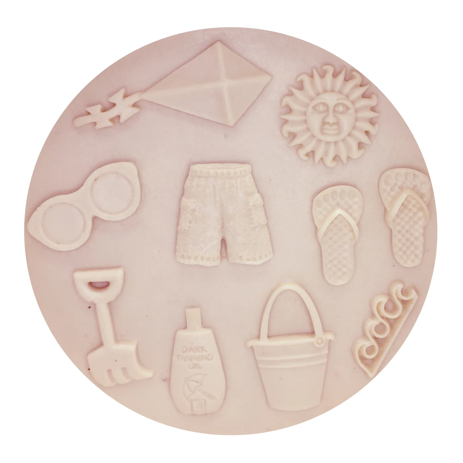 M0483 Beach sun/shorts/slippers/kite cake decorating tools silicone mould baking accessories