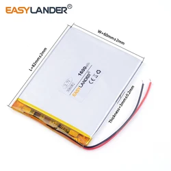 306887 3.7V 1900mAh Rechargeable Lithium Li-ion Polymer Battery For GPS DVR toys mp3 MP4 MP5 Speaker E-book tablet pc