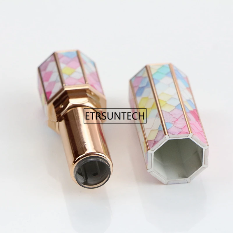 Octagonal Lipstick Tubes Empty Lipsticks Bottles with 3D Effect Lip Balm Container Inner Diameter 12.1mm F1929