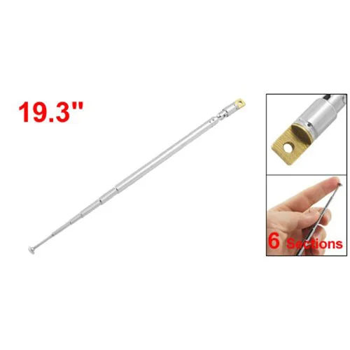 新しい交換用伸縮アンテナ49cm 19.3 "6セクション,航空テレビ用