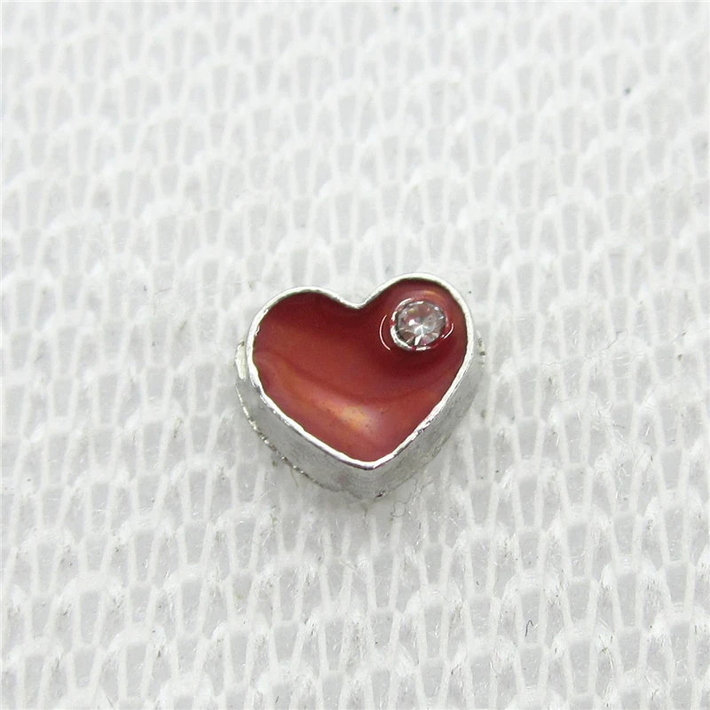 

Hot selling 20pcs/lot Red Heart Floating Charms Living Glass Memory Lockets DIY Jewelry pendants Charms