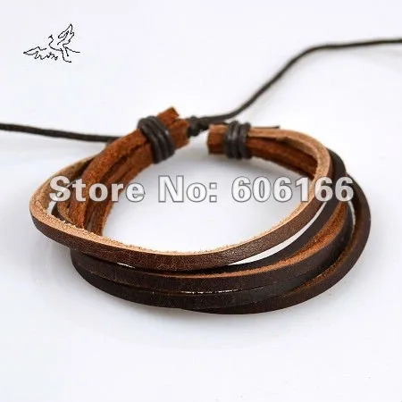 36pc/lot Populer Real Leather  Bracelet Handmade Jewelry Fashion Bracelets