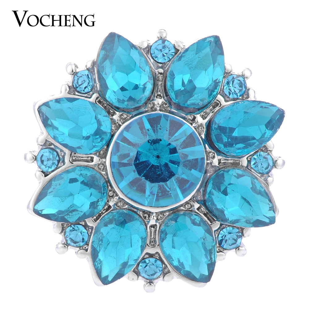 Vocheng Gember Snap 6 Kleuren Glam Crystal 18Mm Blossom Vn-1144