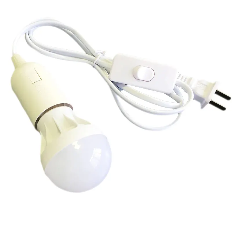 E27 led bulb white yellow mini light Hanging plug lamp holder with switch kit send EU adapter