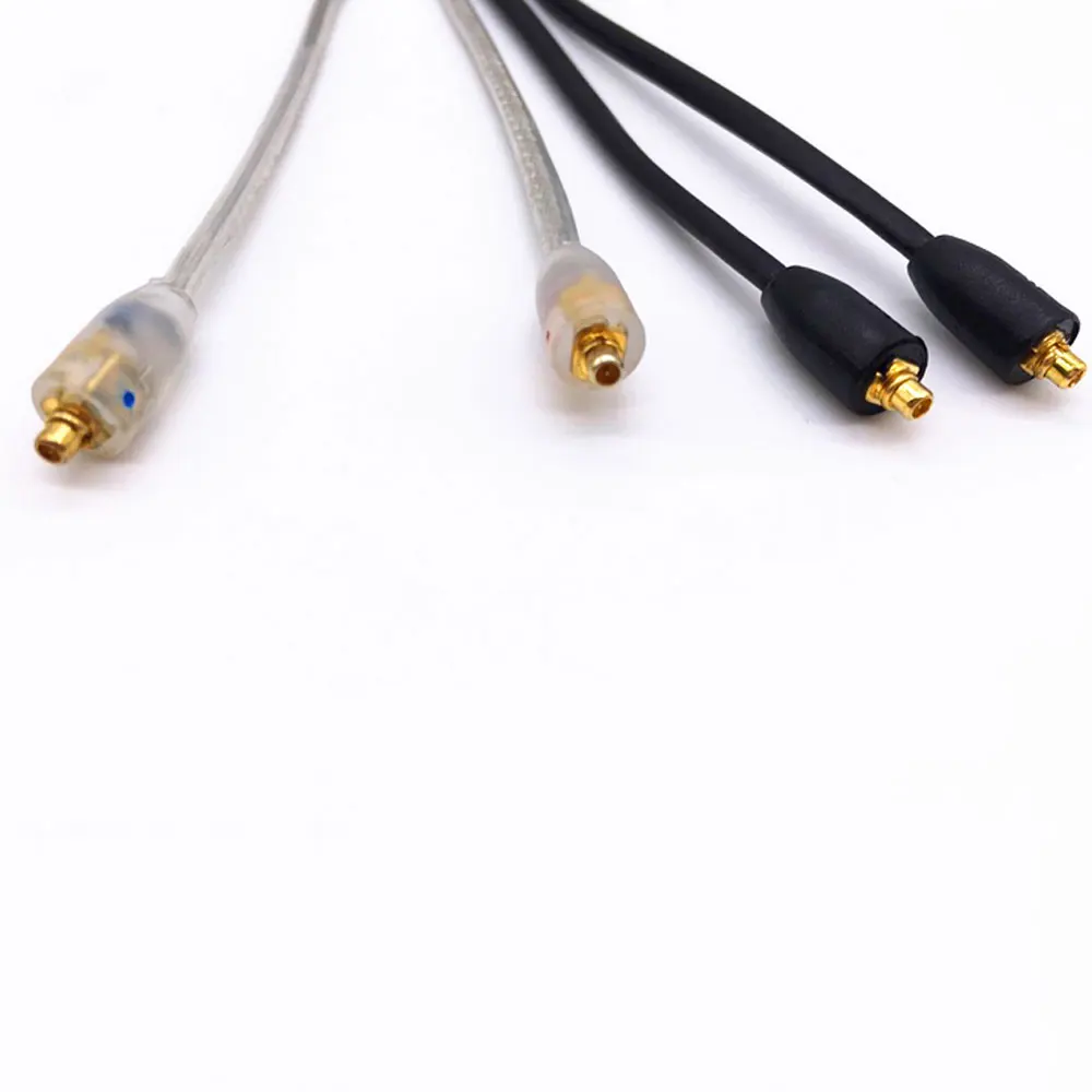 MMCX обновленный разъем SE215, оригинальные Позолоченные наушники, гарнитура, черные и Серебристые наушники, кабель для Shure SE315, SE425, SE535, SE846