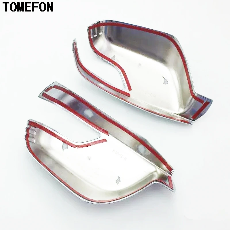 TOMEFON For Honda Crosstour 2010-2016 Side Door Rear View Mirror Cap Cover Trim ABS Chrome 2pcs