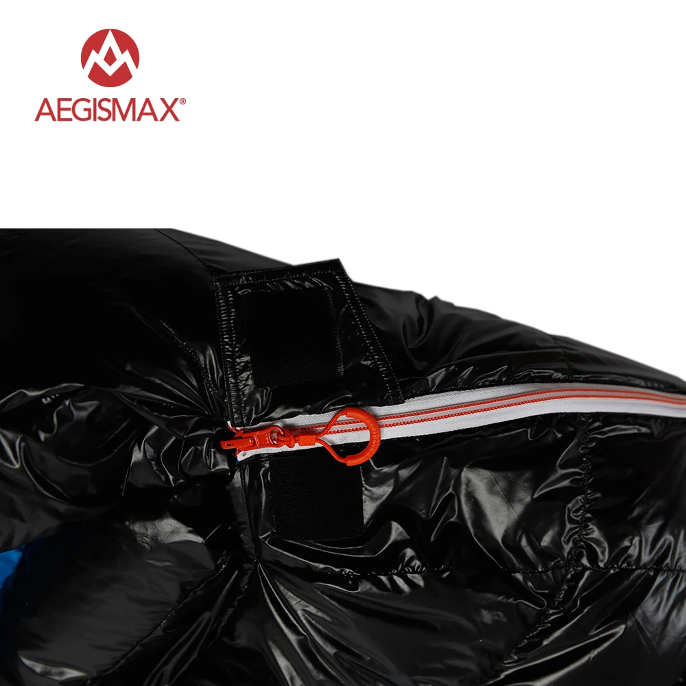 AEGISMAX Winter Camping Professional Ultralight Mummy 90% Duck Down Sleeping Bag Splicing