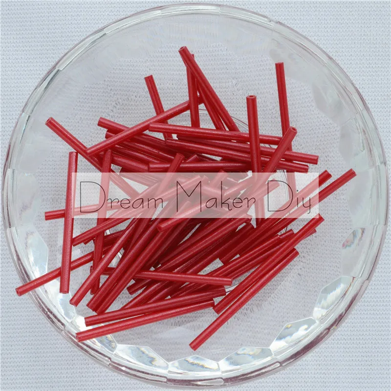 

25g/150pcs 2*30mm Matt Color Bugles Pipe Glass bead Seed Spacer Tube Leptospira Beads For jewelry making DIY Garment Accessory