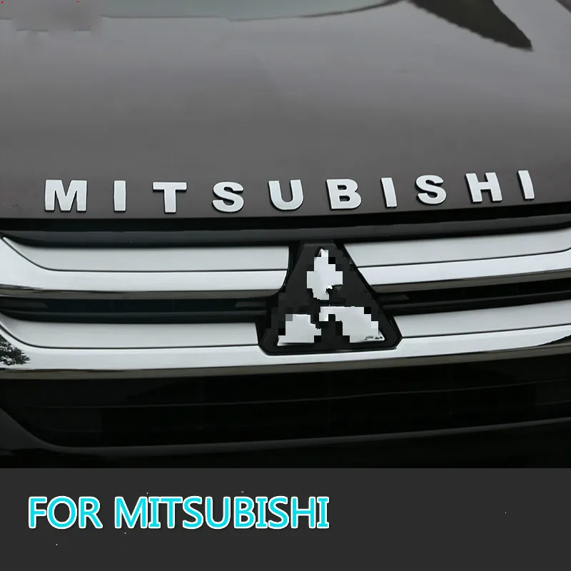 For Mitsubishi Outlander Chrome Car 3D Letters Hood Emblem Logo Badge  Car Stickers Styling Car Accessories Wording 3D Letter