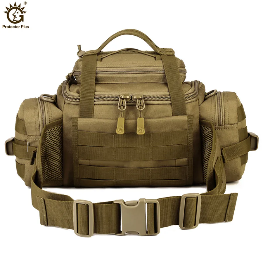 Multifunction Outdoor Large Capacity Sports Shoulder Bag  Handbag Military Black Tactical Bag Pocket sports riding pocket