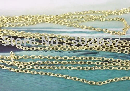 FREE SHIPPING 10METERS Gold Color Plated small oval cabel metal chain 5x10MM M18603G