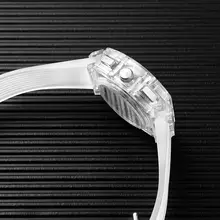 Transparent Plastic Watch Men Women #6