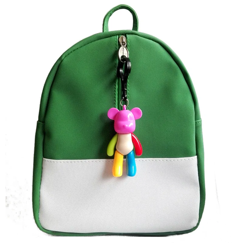 Mochila De color caramelo para niños, bolso escolar de PU con cremallera, bonito oso animal, regalo para niños y niñas, versión coreana