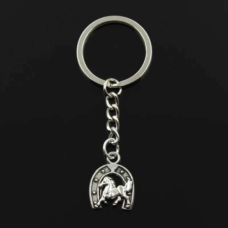 Keychain 23x18mm Horse Horseshoe Pendants DIY Men Jewelry Car Key Chain Ring Holder Souvenir For Gift