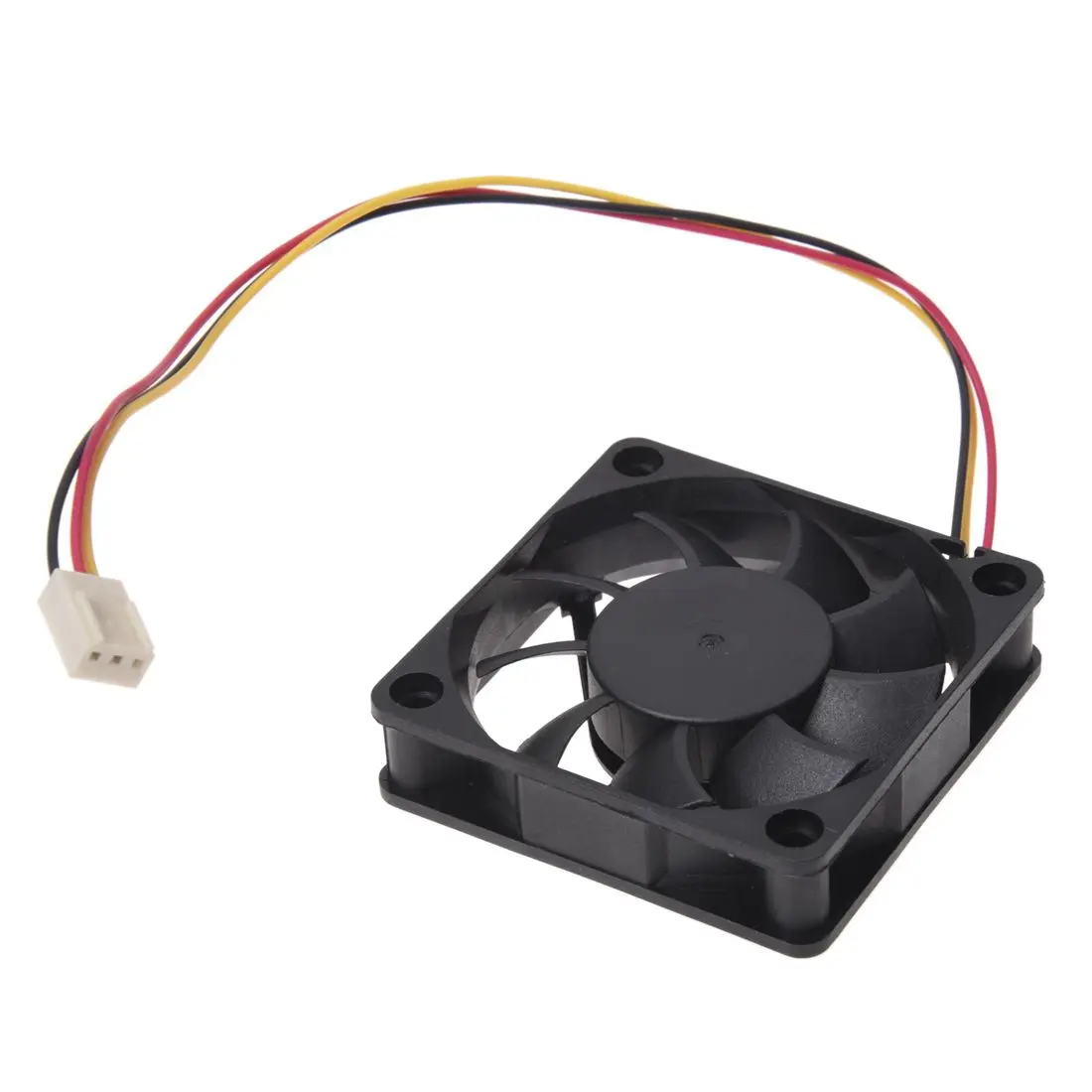 60mm 6cm DC 12V 3 Pin Computer Case CPU Cooler Cooling Fan Black 2 Pcs