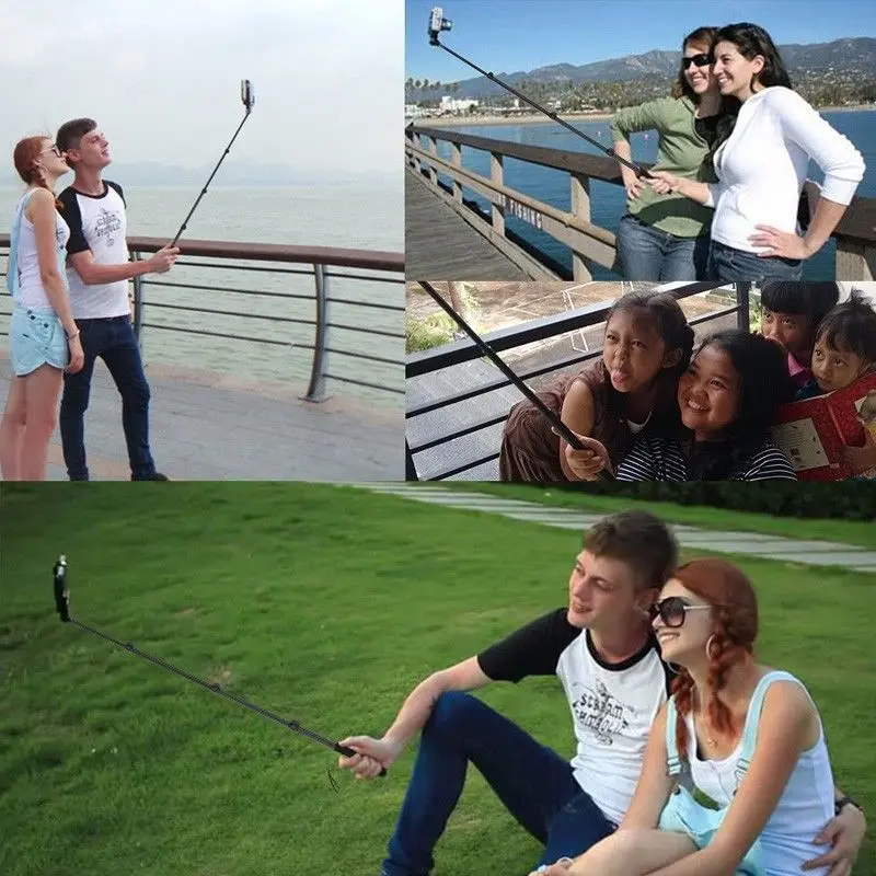 Yunteng 188 Ảnh Tự Sướng Thanh Monopod cho Điện Thoại Máy Ảnh Monopd gopro Hero3 +/3/2/1 màu đen