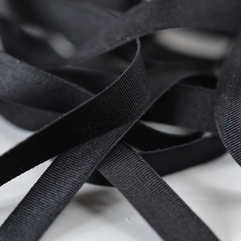 280 Black 100% Pure Silk Ribbons Thick Taffeta Double Faced for Clothes Lable Doll Miniature DIY Gift Packing 4/7/10/13/20/32mm