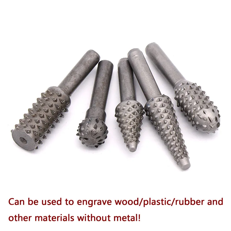 Stücke Stahl Rotary Rasp Datei Bohrer Bits 1/4 "Schaft Dreh Handwerk Dateien Raspel Grate Holz Bits Schleifen Power Holzbearbeitung hand Werkzeuge