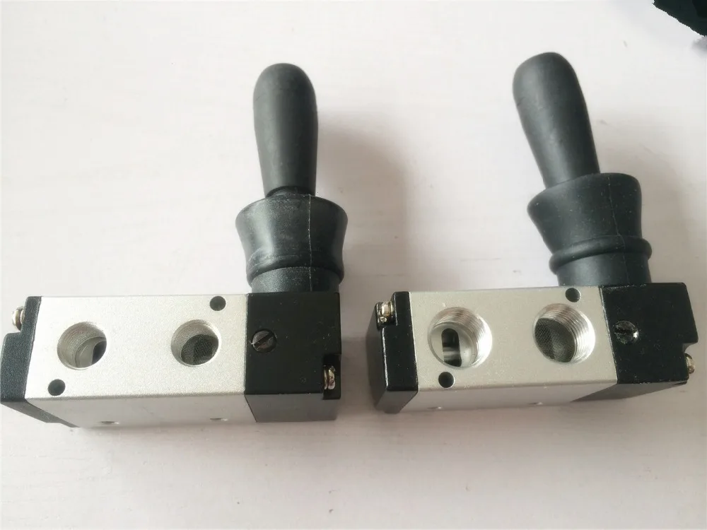 1x3 vie 2 posizioni 1/8 "BSP valvola pneumatica a leva normalmente chiusa 3H210-06