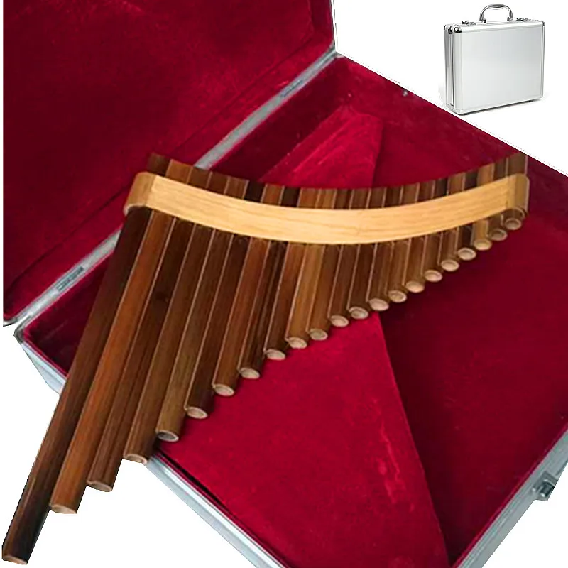 

22 Pipes Professional bamboo PanFlute Curved Handmade Panpipes flauta xiao Musical Instrument Pan flute send Aluminium alloy box