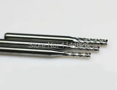 무료 배송 10pcs 3.175*0.7mm 카바이드 엔드 밀링 조각 에지 커터 드릴 라우터 비트 CNC/PCB 기계 목공