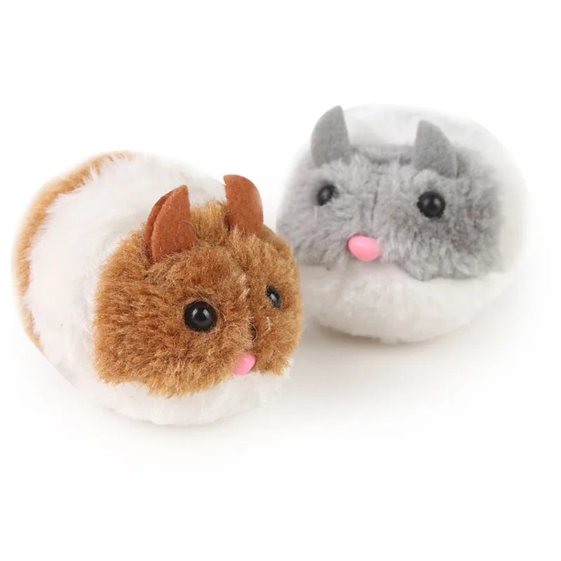 Shock Cute Stuffed Plush Animals Little Fat Mouse Funny Cat Toy Cat Plush Manual Interactive Pet Toy Supplies