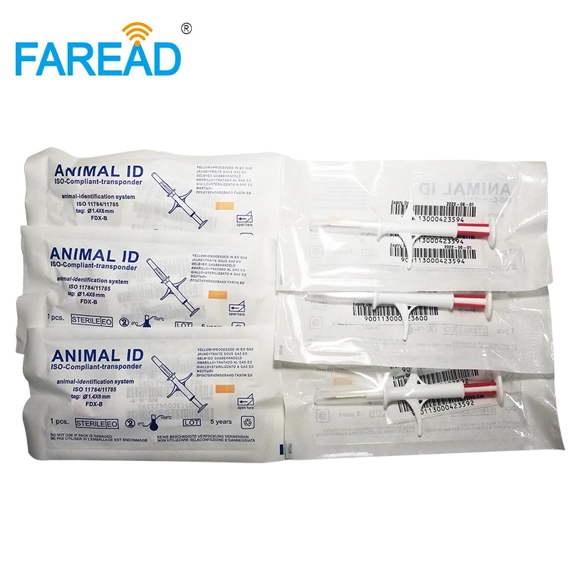 X20pcs 1.4x8 مللي متر الطبيب البيطري رقاقة حقنة + x1pc 134.2 كيلو هرتز FDX-B الحيوانات الأليفة معرف الماسح الضوئي المحمولة USB تتفاعل الأذن العلامة قارئ تتفاعل الحيوان