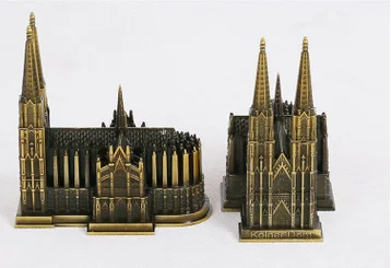 German Catholic cathedral building decoration technology office decor tower craft art adornment home decor Kirsite Model gift