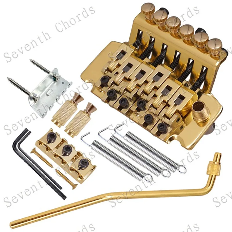 Linkshänder Black Sliver Gold E-Gitarre Brücke Gitarrenzubehör Teile 6-saitige Brücke Musikinstrumente – Detail 17