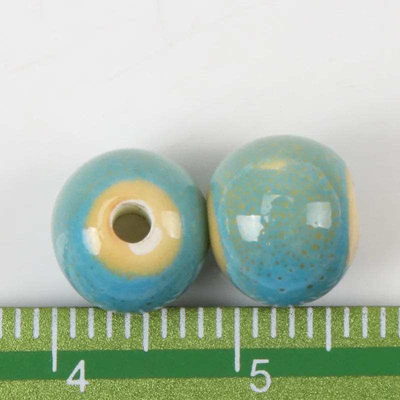 Green Porcelain Material Ceramic Round Beads Spacer Beads For Decoration Jewelry Handmade Accessories 9mm 20pcs