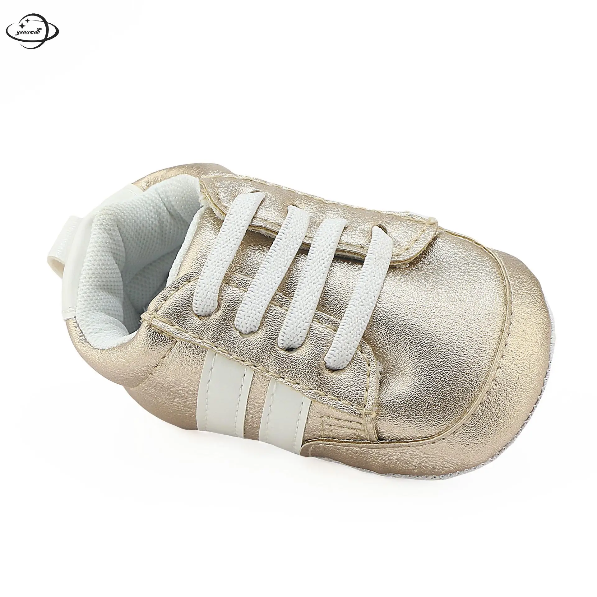 Yauamdb Newborn Baby First Walkers Spring Autumn Leather Girls Boys Striped Toddler Shoes Soft Bottom Infant Footwear Ly21