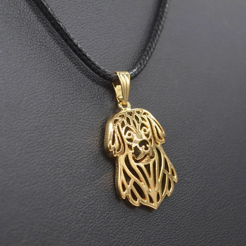 Women's Jewelry Alloy Leonberger Necklaces Lady Metal Rope Chain Pet Dog Pendant Necklace