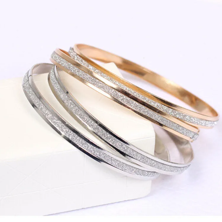 Bracelet Punk 2020 New Korean Fashion Wholesale Single Round Frosted Rose Gold Bracelet Women Low Price Gifts (single Price)